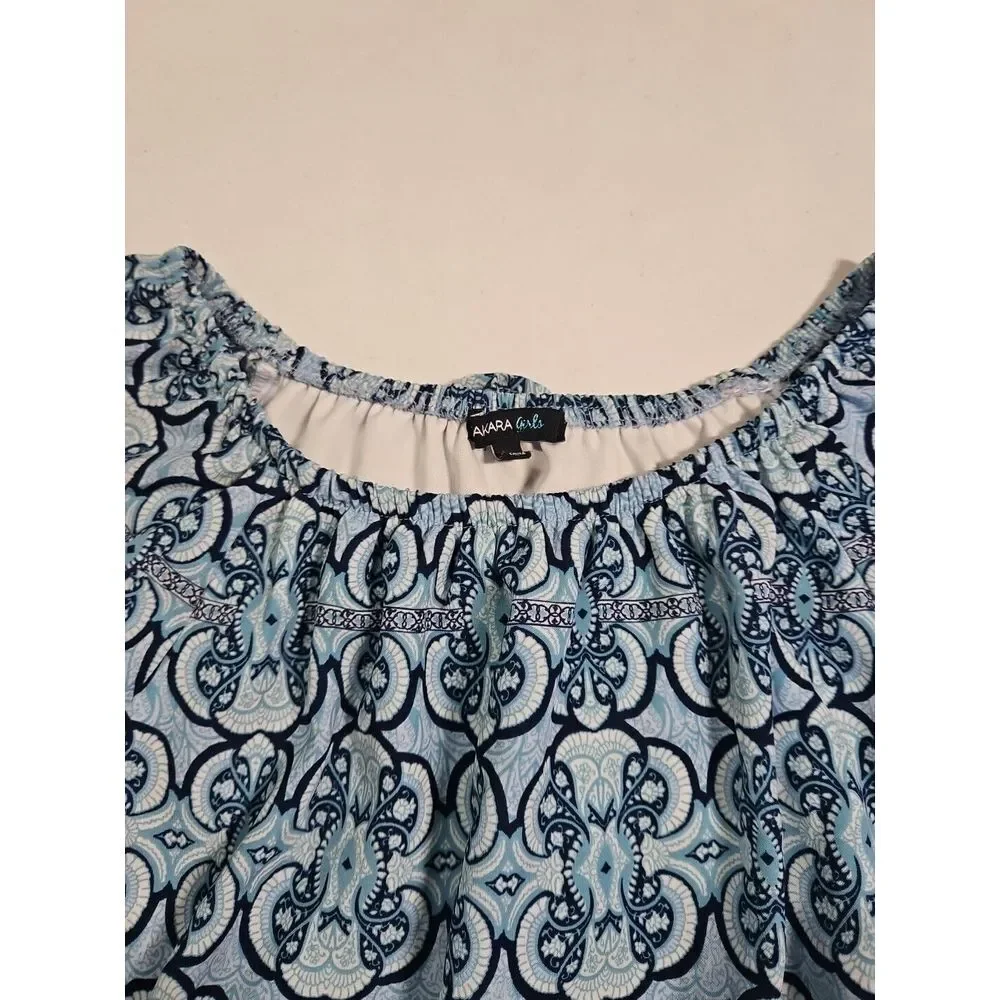 Takara Girls, Dressy Romper, XL, Nautical Summer‎ Off Shoulders